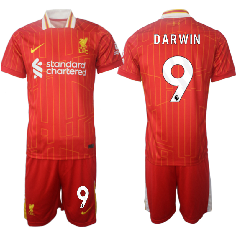 Men 2024-2025 Club Liverpool home red #9 Soccer Jersey